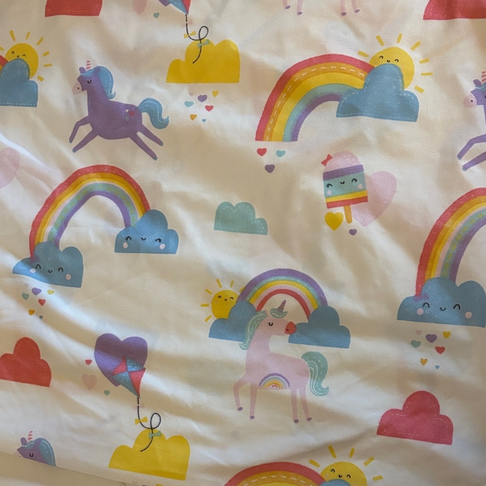 Unicorn & Rainbow Queen Bedding Set